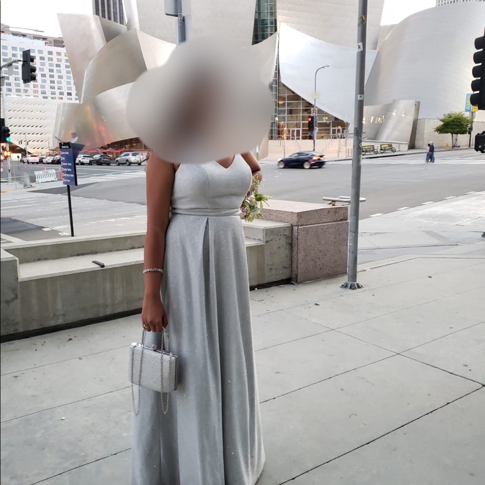 Long, glittery formal dress